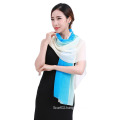 Women Fashion Large Shawl Gradient Color 100% Polyester Scarf